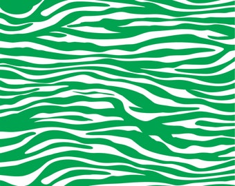 Green zebra print heat transfer or adhesive vinyl sheet pattern vinyl HTV1216