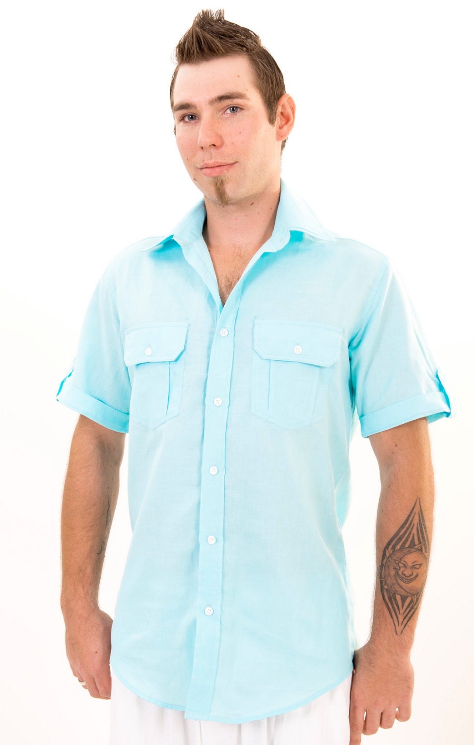 men's shirt with flap on back