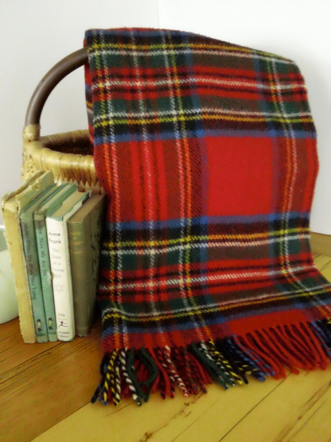 Vintage Mid Century Foxford Woollen Mills Pure Merino Wool Rug/ Blanket