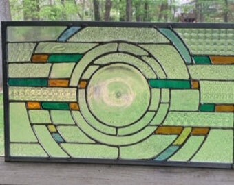 Geometric Stained Glass Window