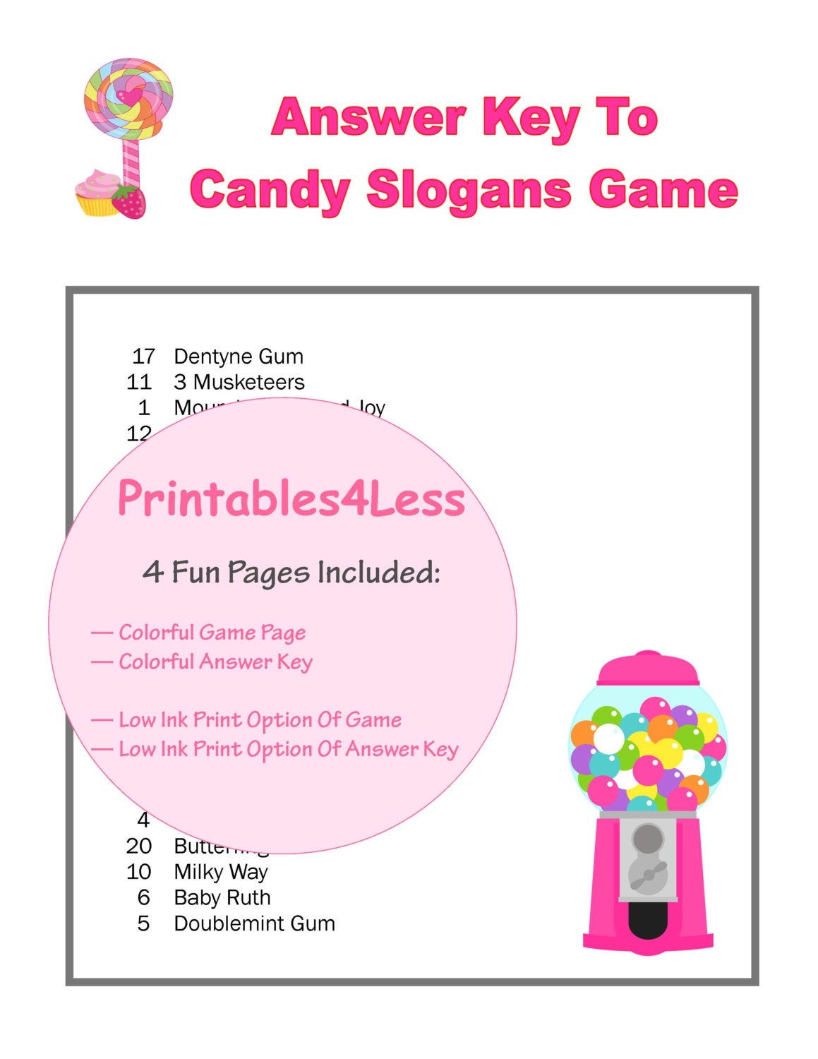 Candy Slogan Game Candy Game Ideas Ice Breaker Games