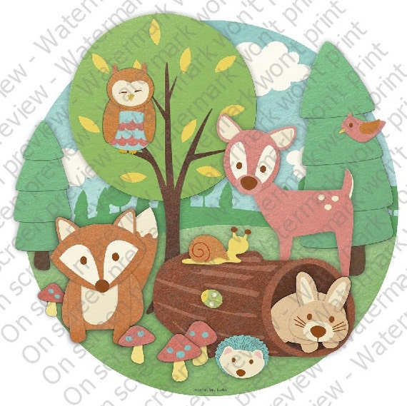 Baby Animals Birthday Edible Cake and Cupcake Topper For