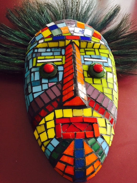 Items Similar To Mosaic African Mask. Handmade Art. Unique On Etsy