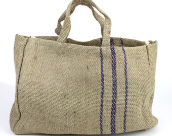 Burlap shopping bag | Etsy