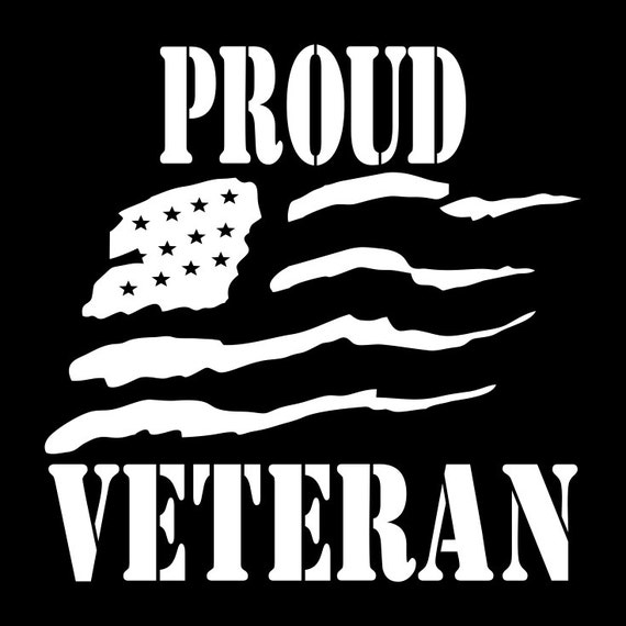 Proud Veteran Decal For Car Window Locker Laptop And More