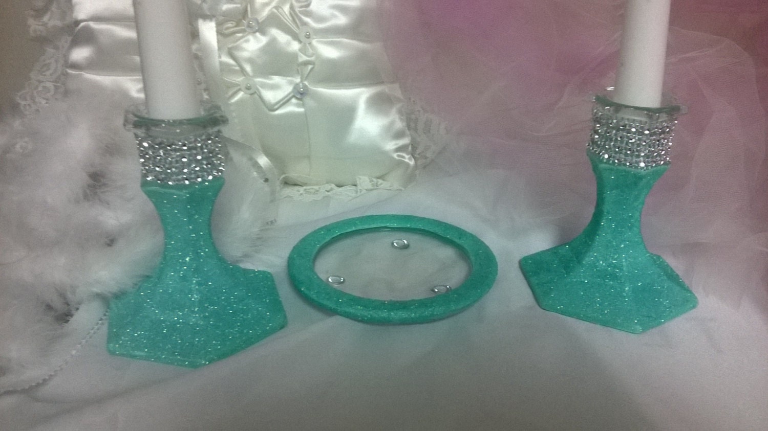 Light blue unity candle holder unity candle holder blue