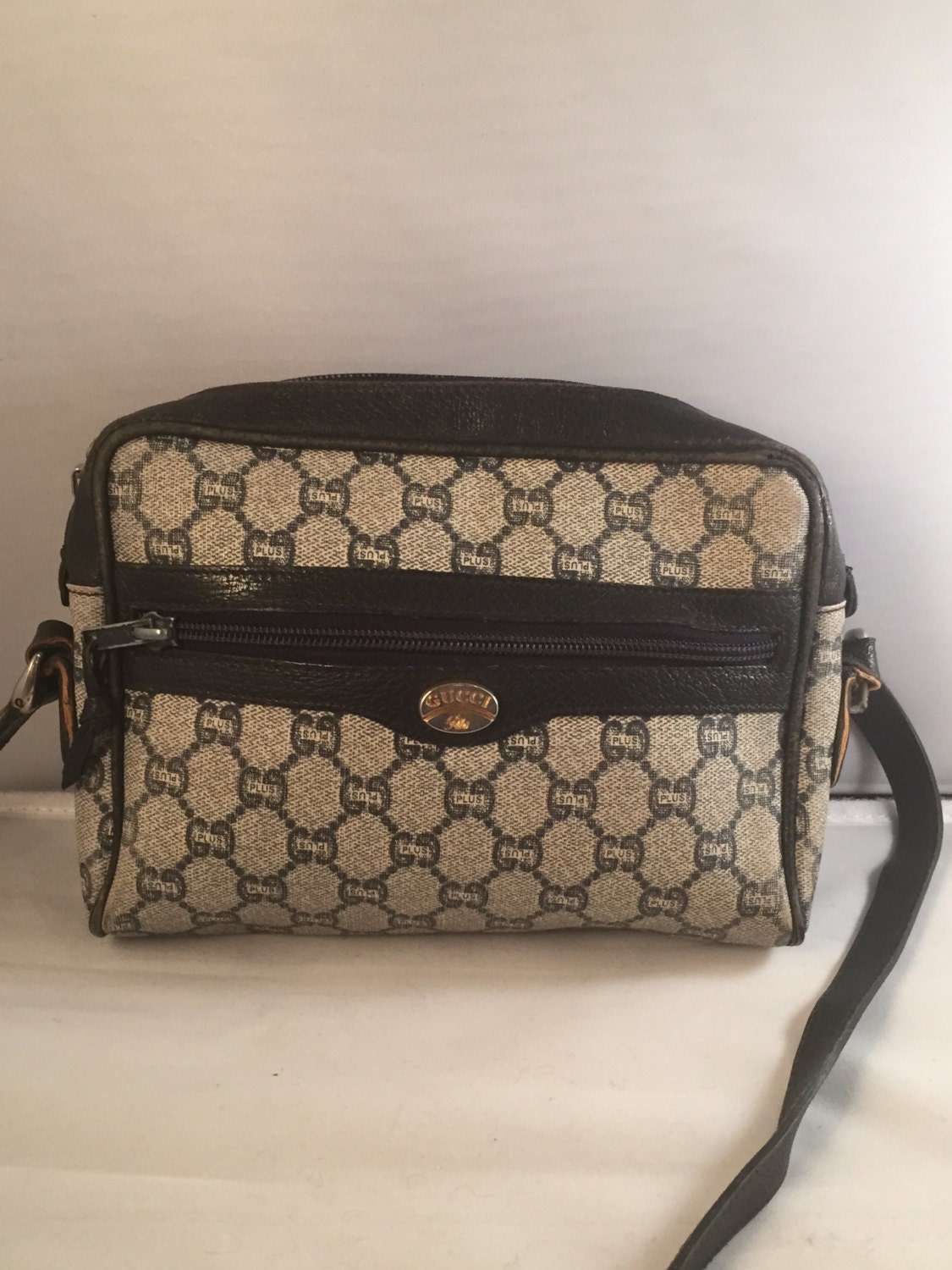 Vintage Gucci Blue Cross Body Bag by ShopBleuVintage on Etsy