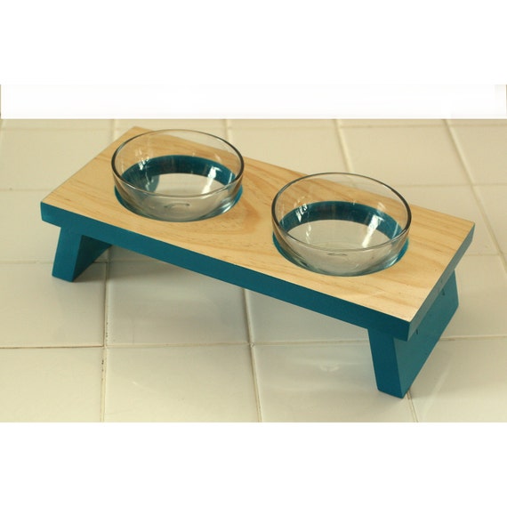 Designer pet food bowl small dog or cat food and water dish