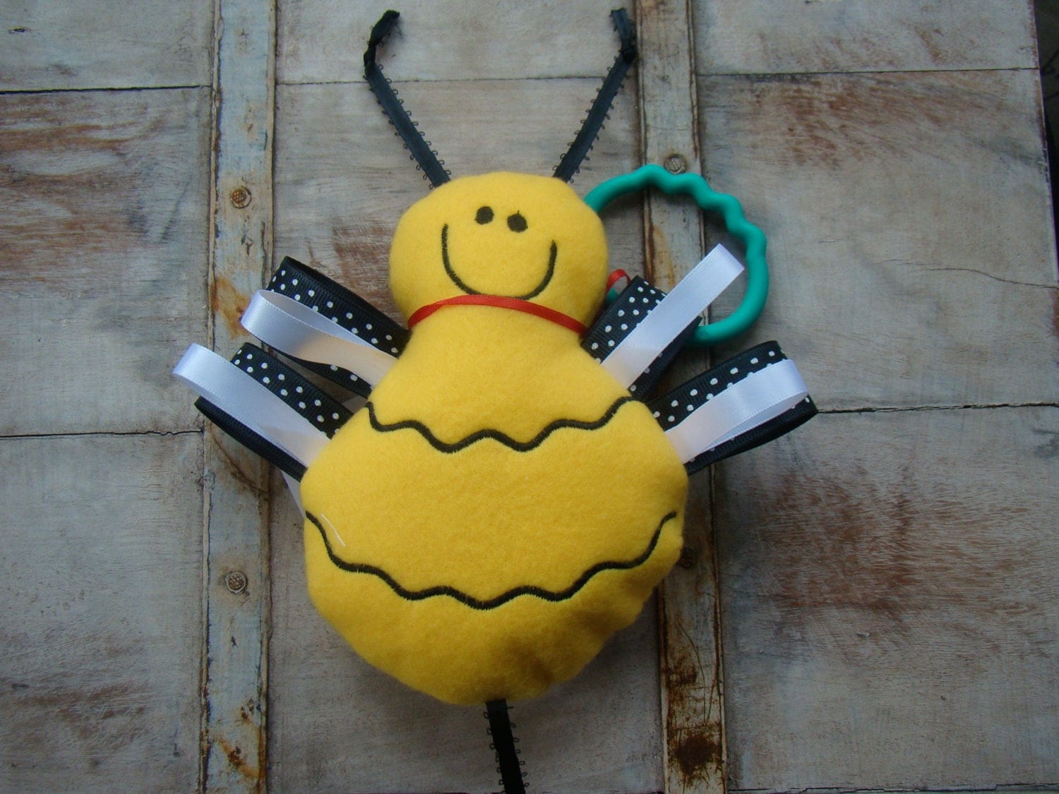 Bumble Bee Plush Baby Teething Toy Stroller Toy by DeanTrout