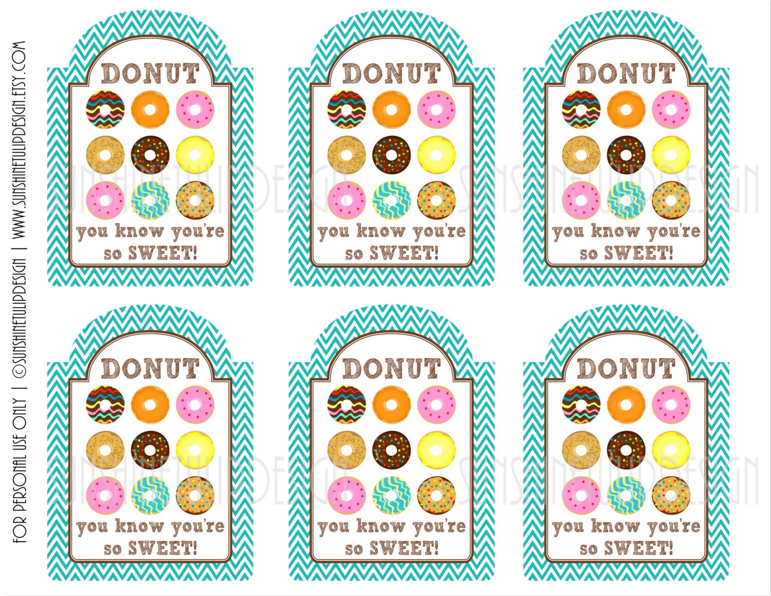 Donut Teacher Appreciation Free Printable