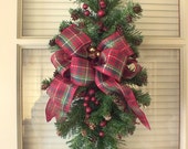 Berries, Bells and Bows, Hemlock Christmas Swag/Centerpiece