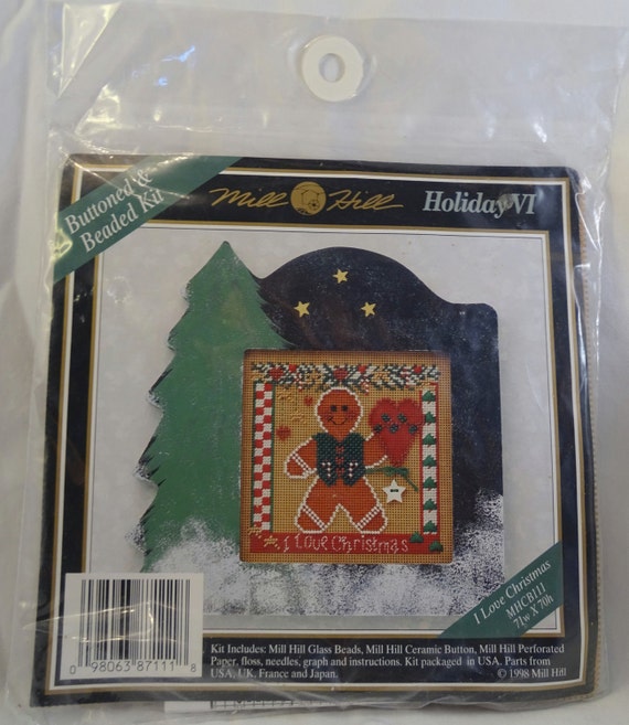 Mill Hill Buttoned and Beaded Kit I Love Christmas Holiday VI