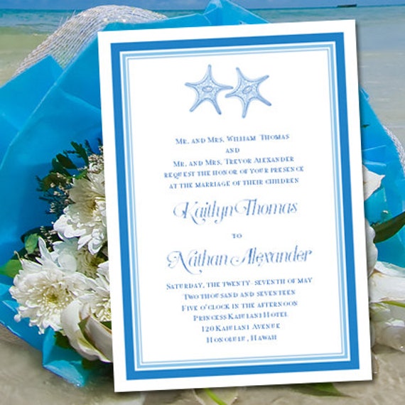 Beach Theme Wedding Invitations Turquoise And By WeddingTemplates   Il 570xN.677716161 877b 