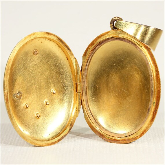 RESERVED Fantastic French Halley's Comet Locket in 18k