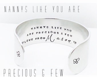 Nanny Gift | Grandmother Gift | Grandma Gift | Nan Gift | Custom Nanny Jewellery | Personalized Grandmother Bracelet by Glam and Co (C077)
