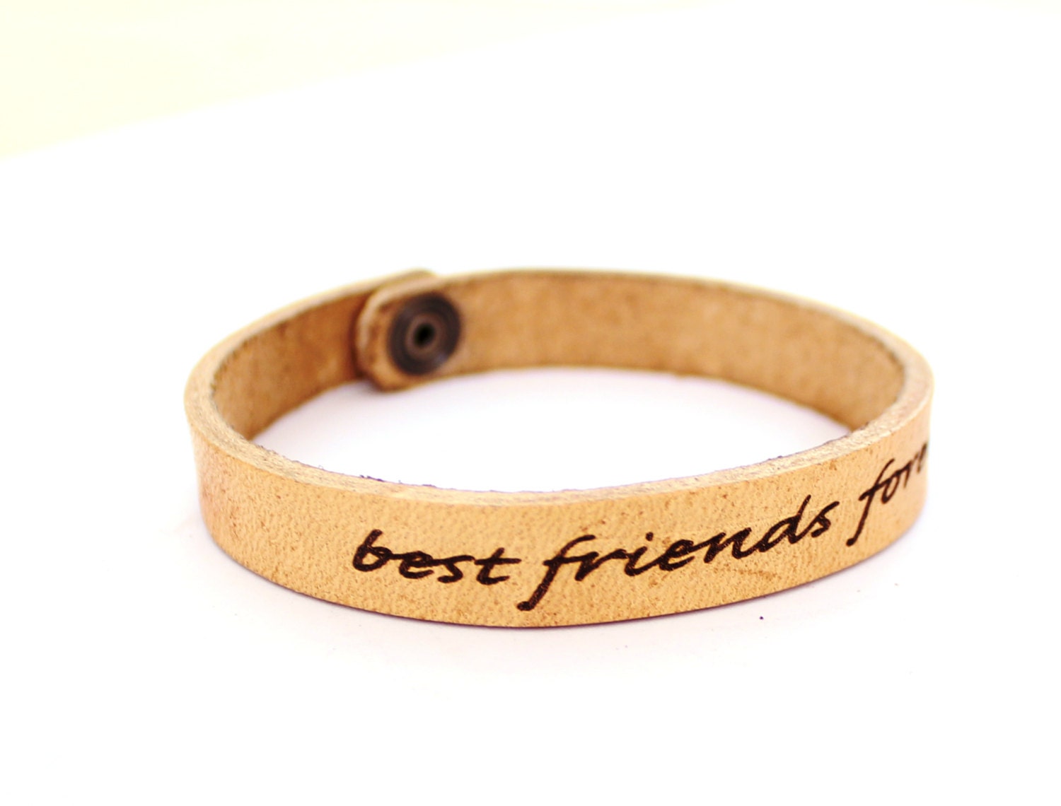 Best friends forever cuff personalized bracelet by annaleather