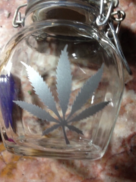 Marijuana Cannabis Weed Mini Stash Jar With by GreenThumbGirls