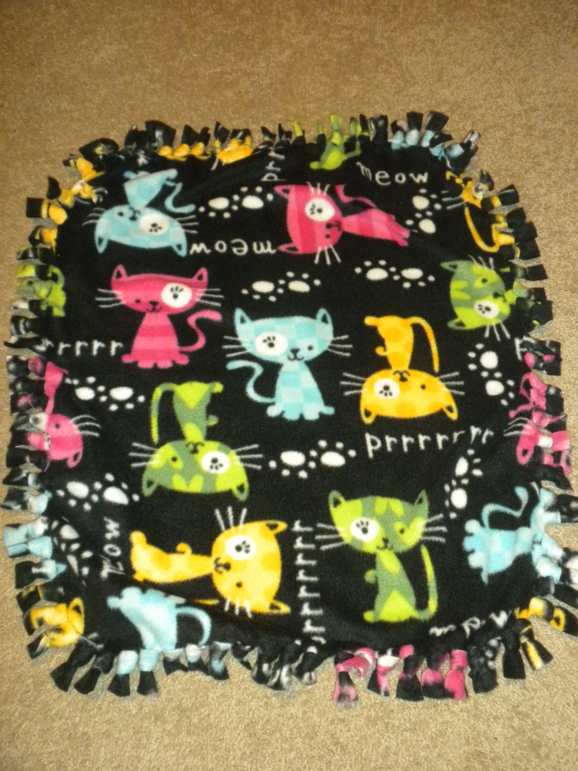 Cat Fleece Blanket Christmas sale Single layered by CallEdgeFunz