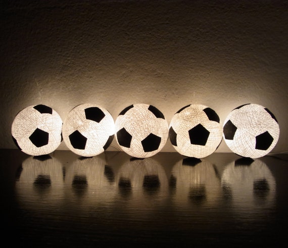 20/Set Handmade Cotton Ball String Lights Football Ideas