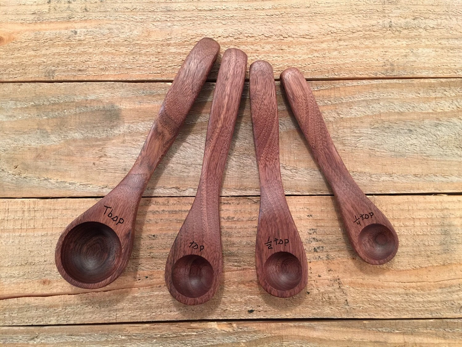 Wooden Measuring Spoon Set Handcrafted In Maine USA
