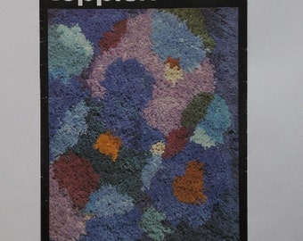 Vintage German Rug Hooking pattern, Abstract design, Verlag fuer die Frau 1970s, woven or hook, Instruction in German, crafting, Home Decor
