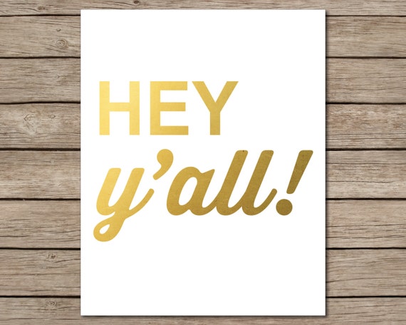 Items similar to Hey Y'all Printable - INSTANT DOWNLOAD Printable ...