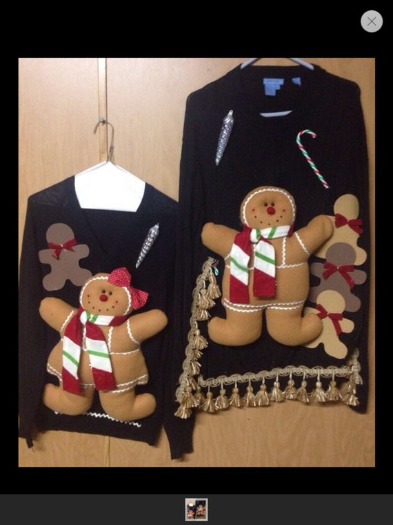 his and hers matching ugly christmas sweaters