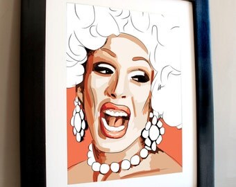 Alaska Thunderfuck, star of Rupaul's Drag Race, A3 portrait
