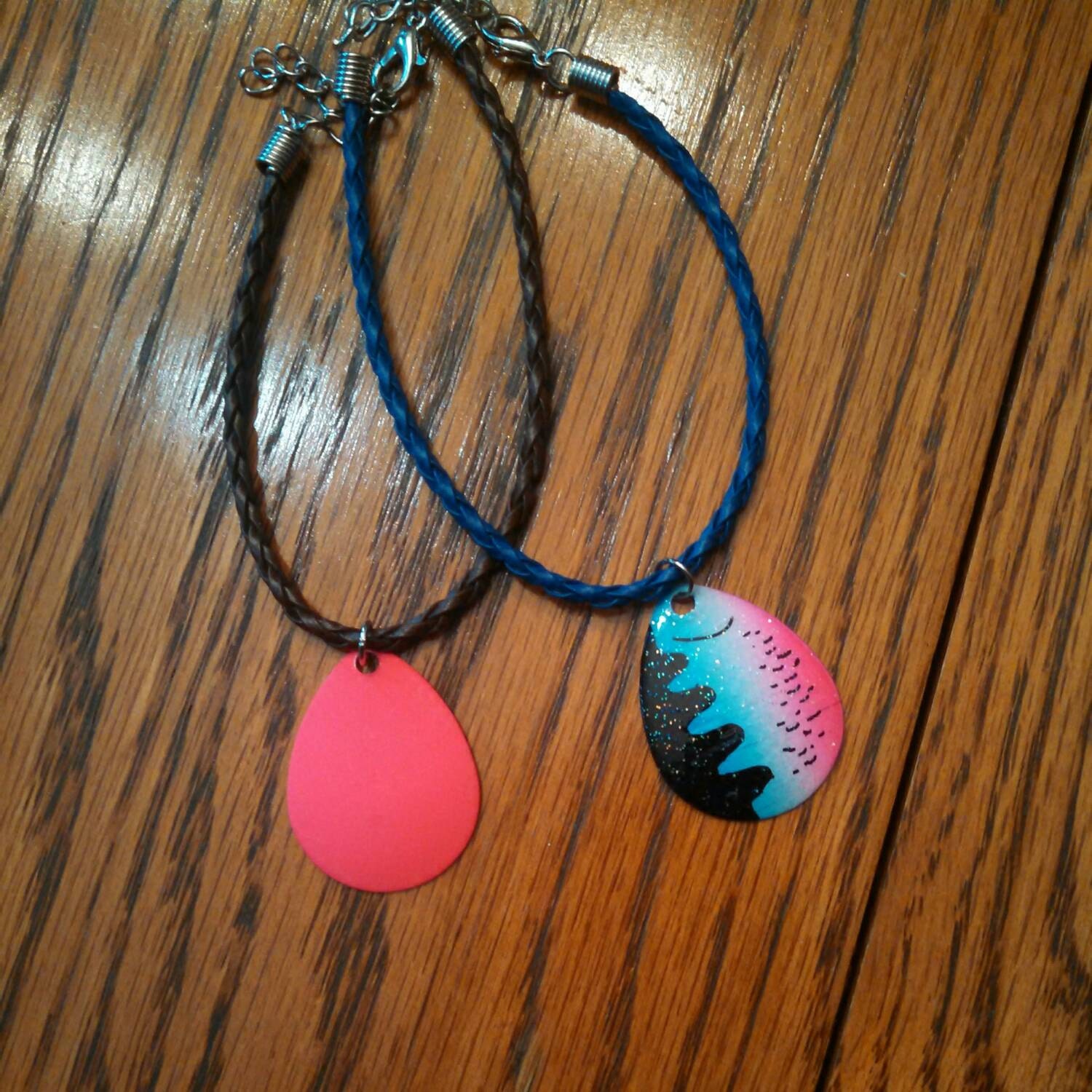 Fishing lure spinner blade charm bracelet