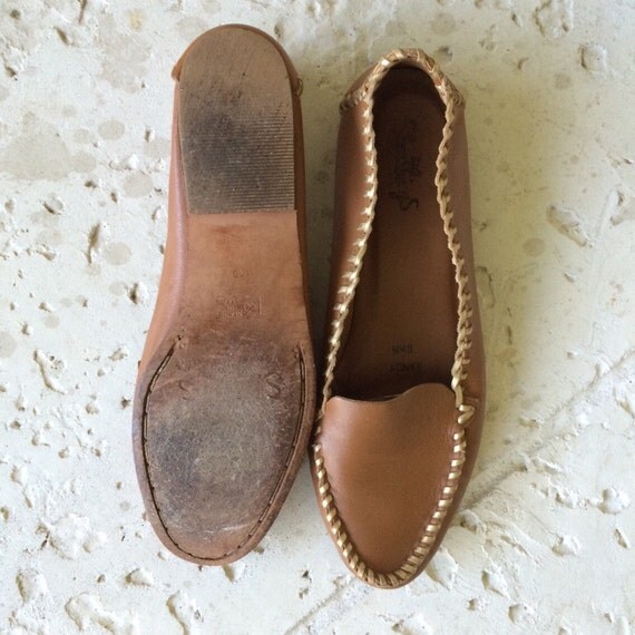 Brazilian Saddle Tan Leather Loafers // Size 7.5 // 38