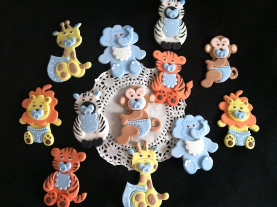 JUNGLE CAKE TOPPERS Jungle Baby Shower by CakeToppersBoutique