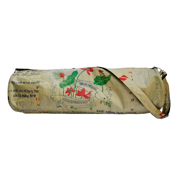 Yoga Mat Bag made from Recycled Yellow Fish by RecycledImportsCo