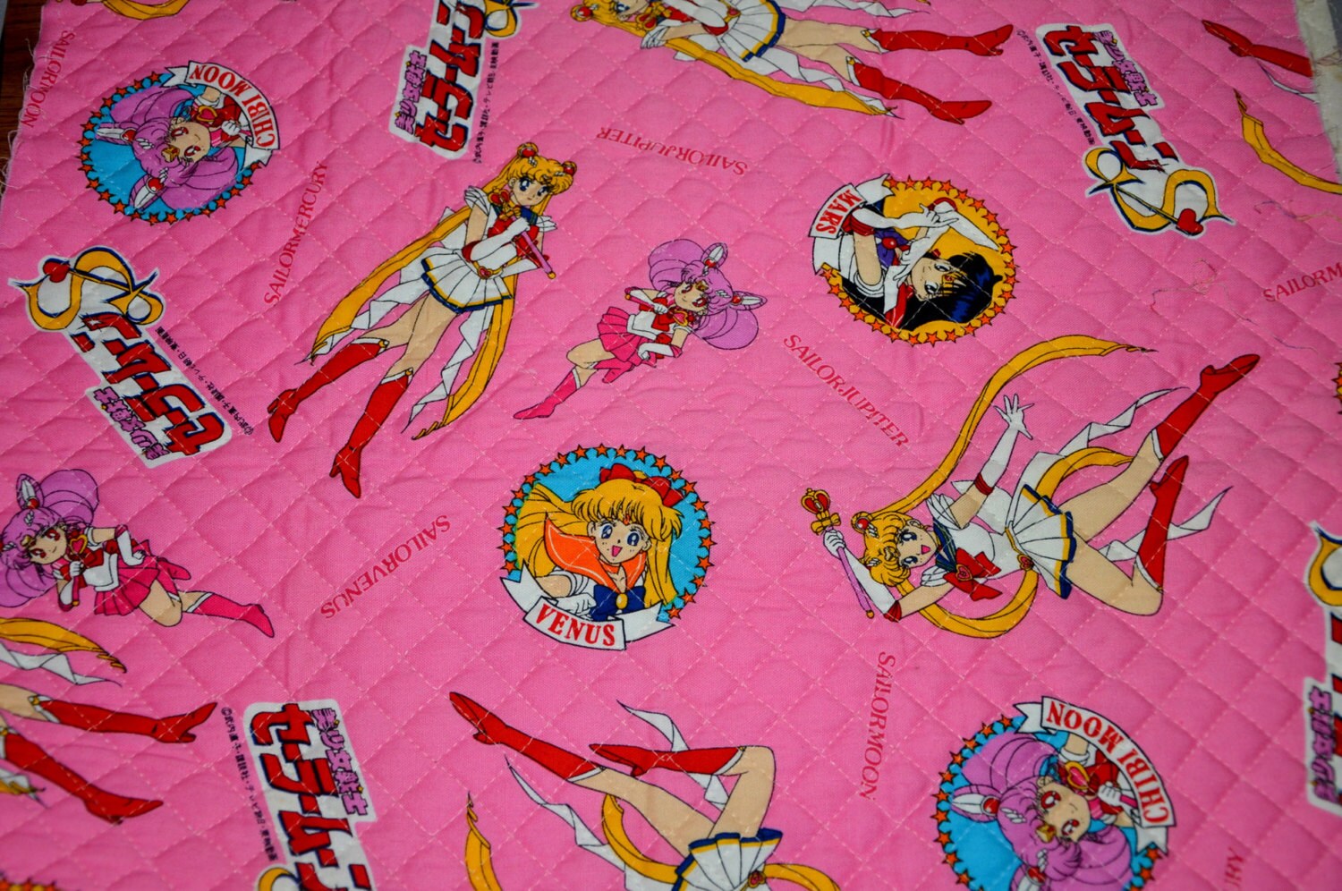 Sailor Moon Quilted Cotton Japanese Fabric Pink Half yard