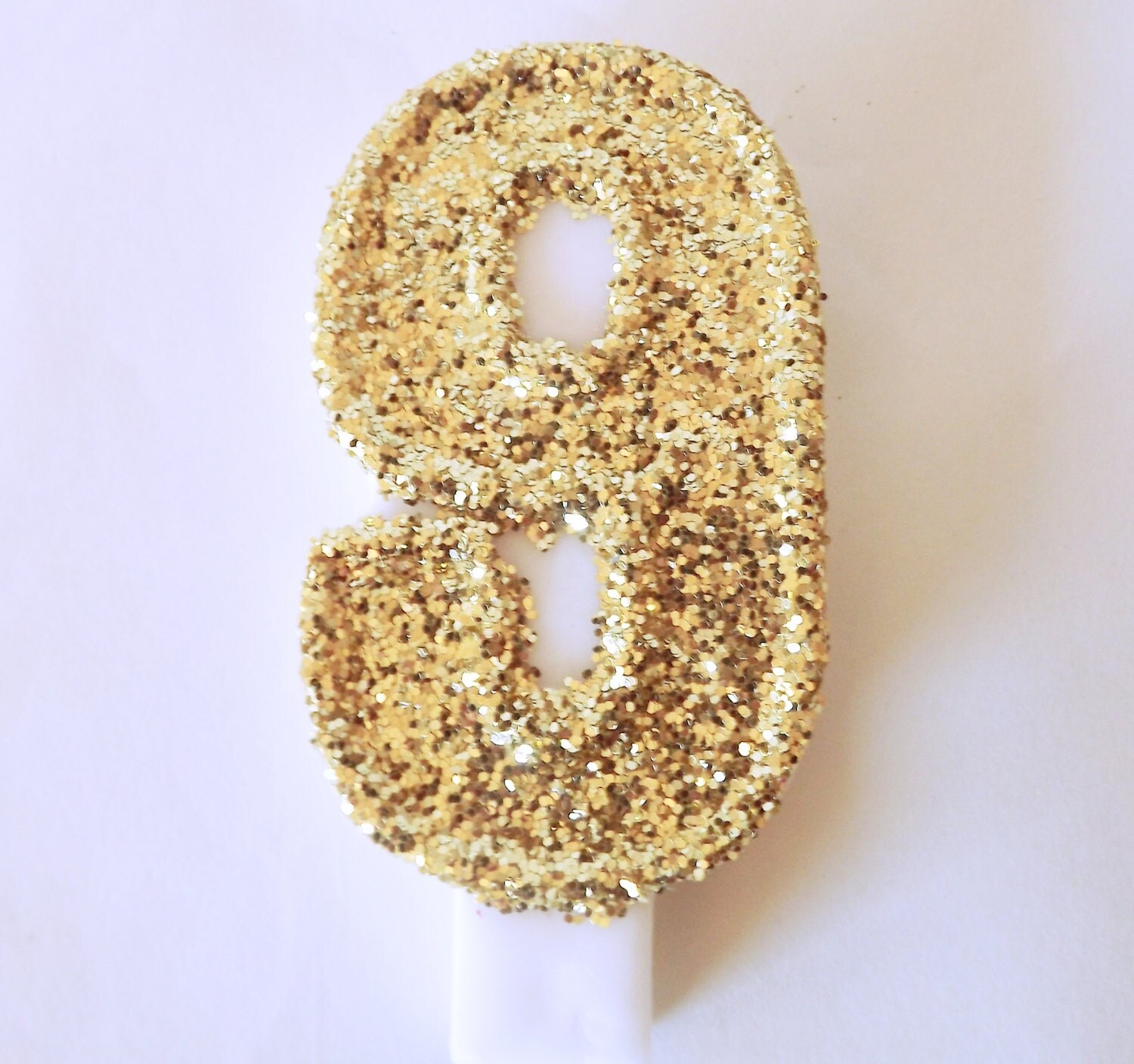 Large Gold Glitter Number 9 candle Birthday Party