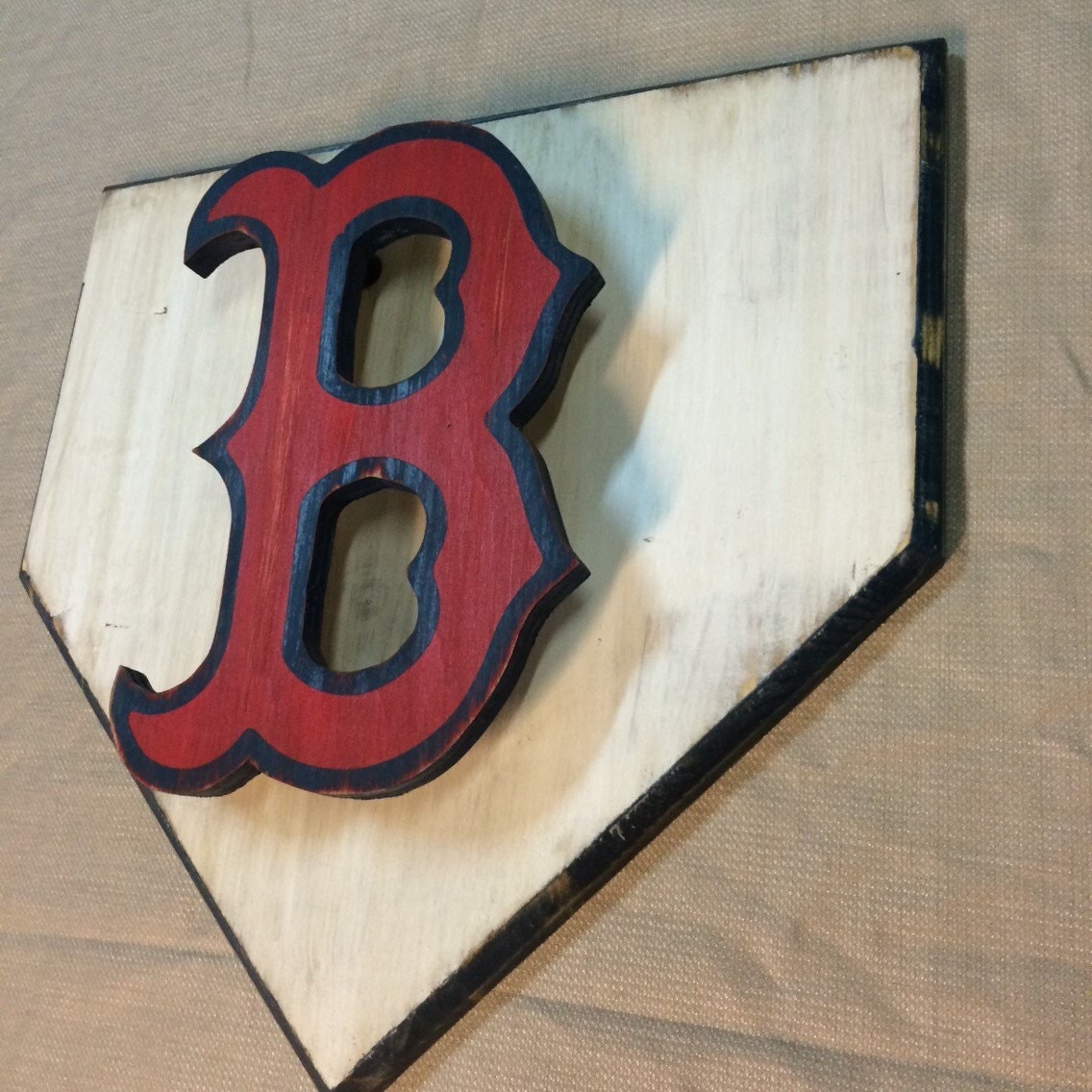 Boston Red Sox 3D Custom Home Plate wall by TimberCreekDandCLLC