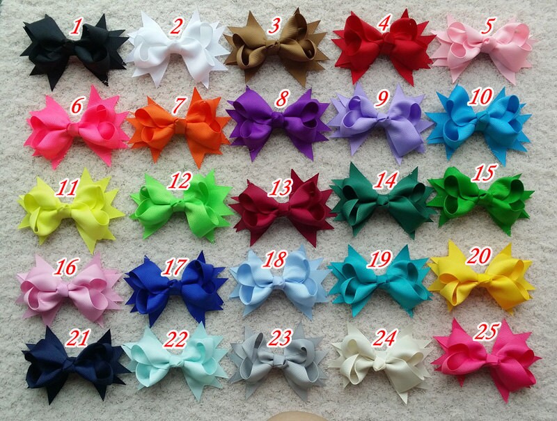 set of 10 3.5 inch hair bow wholesale hairbows Girl hair bow