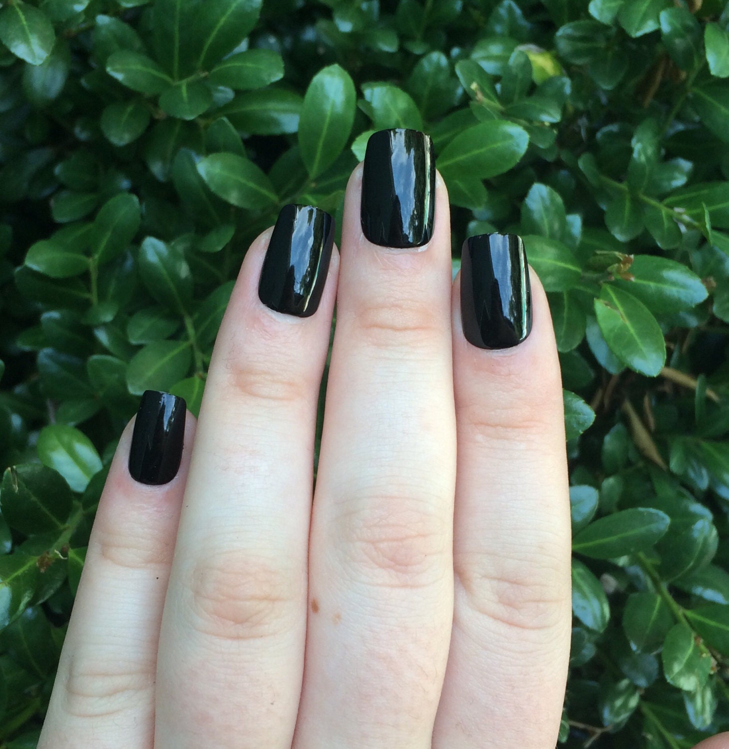 Black nails fake nails black acrylic nails set of nails