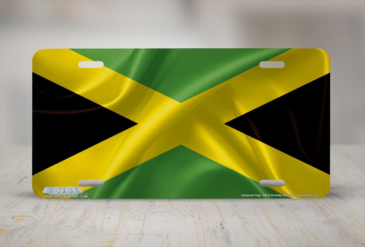 Jamaican Flag License Plate Jamaican Flag Car Tag Jamaican