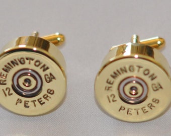 Rare Vintage Remington 12 Gauge Shotgun Shell Bullet Cufflinks Custom Made in the USA