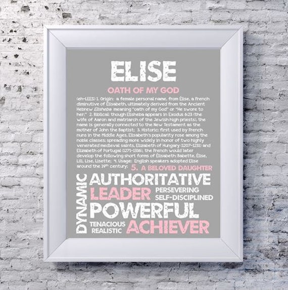 items-similar-to-elise-personalized-name-print-typography-print