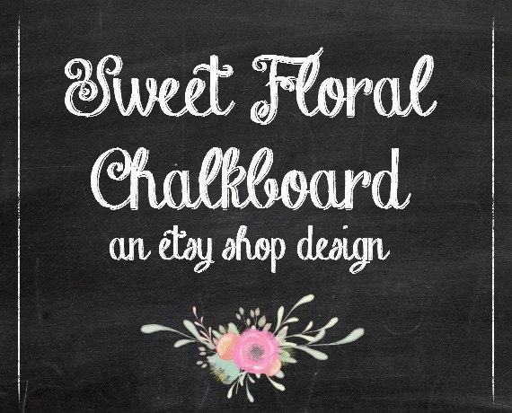 ETSY SHOP BANNER Premade Customized with Shop Info Sweet Floral ...