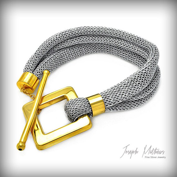 Square Toggle Lock ITALIAN Bracelet