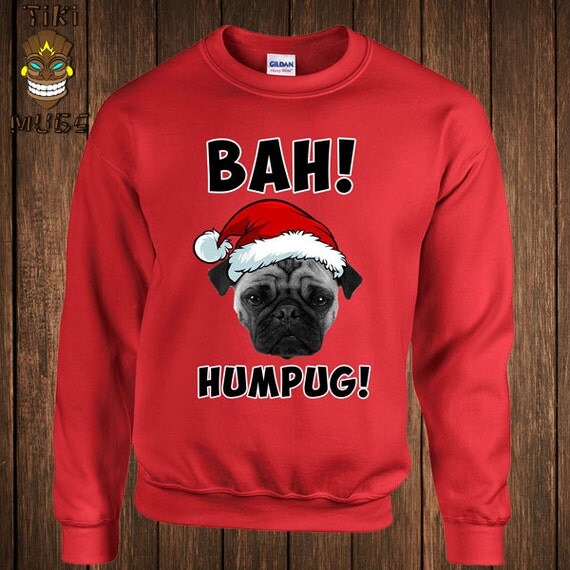 Funny Christmas Hoodie Bah Humpug Sweater Sweatshirt Holiday