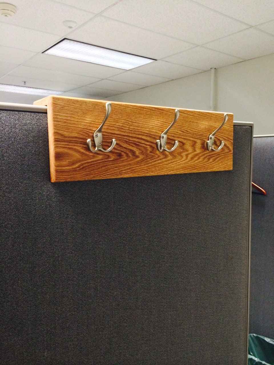 Wood Coat Rack Cubicle Wall Red Oak Coat Rack Office Coat