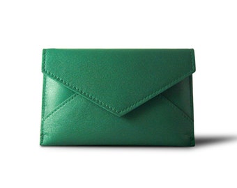The Postie - Leather Card Holder, Coin Purse & More - Green