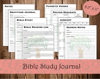 8 Page Printable Bible Reading Log by AshleyDPrintables on Etsy