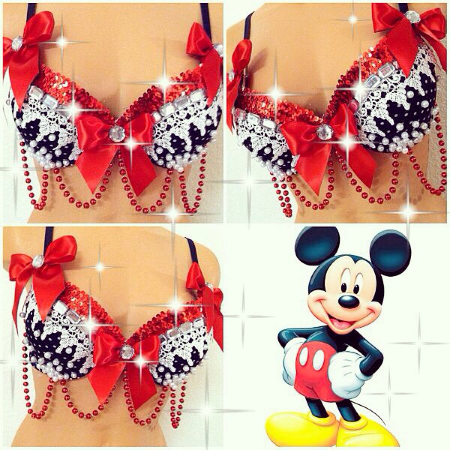 Mickey Mouse Rave Bra By TheLoveShackk On Etsy