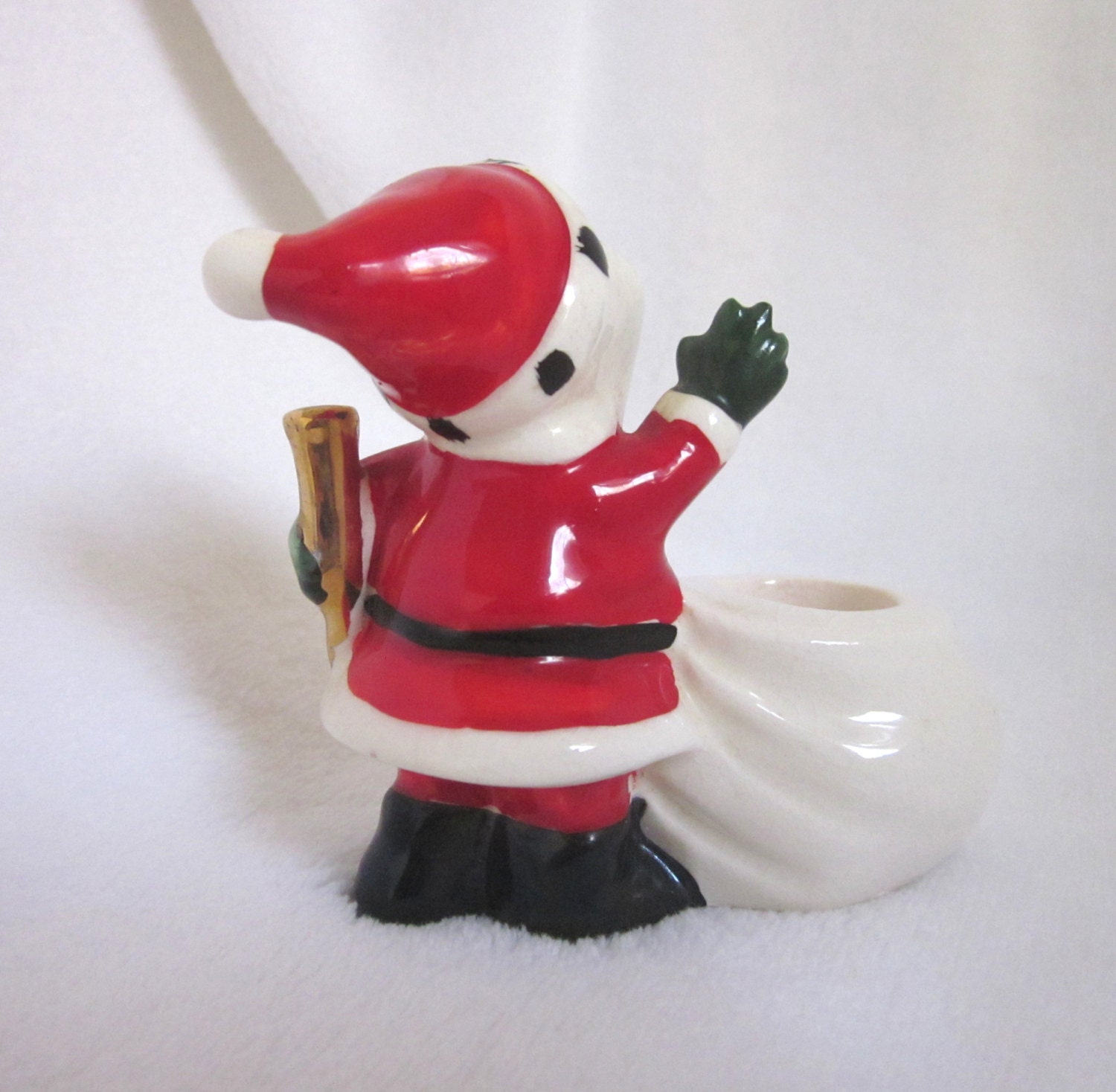 Holt Howard Santa Candle Holder Mid Century Santa Candle