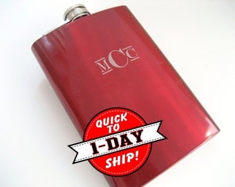 Flask - QUICK SHIP - Personalized Gift for Groomsman - Best Man - Gift ...