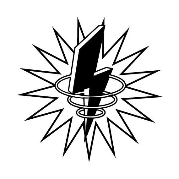 Thunderbolt tattoo sticker by Marion Laille